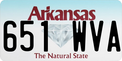 AR license plate 651WVA