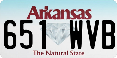 AR license plate 651WVB