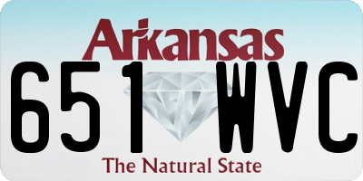 AR license plate 651WVC