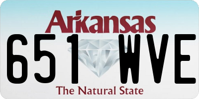 AR license plate 651WVE