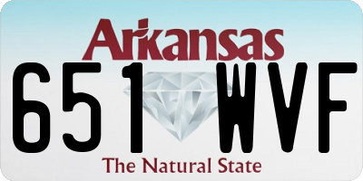 AR license plate 651WVF