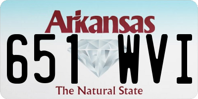 AR license plate 651WVI