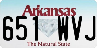 AR license plate 651WVJ