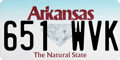 AR license plate 651WVK