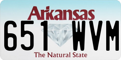 AR license plate 651WVM