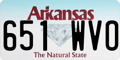 AR license plate 651WVO