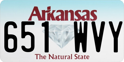 AR license plate 651WVY