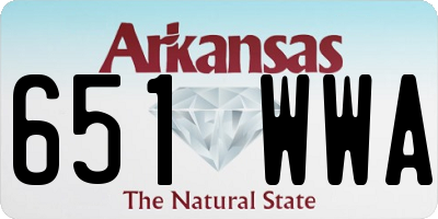 AR license plate 651WWA