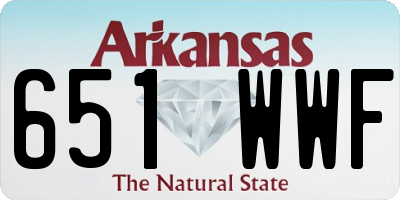 AR license plate 651WWF