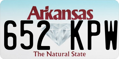 AR license plate 652KPW