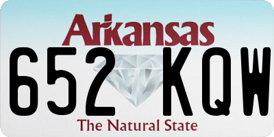 AR license plate 652KQW