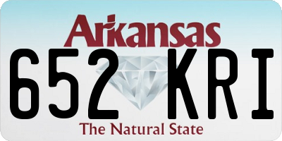 AR license plate 652KRI