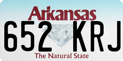 AR license plate 652KRJ