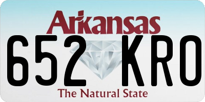 AR license plate 652KRO
