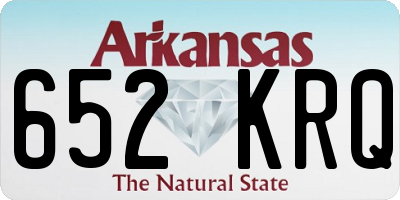 AR license plate 652KRQ