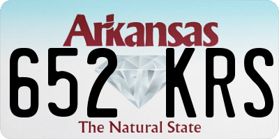 AR license plate 652KRS