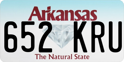 AR license plate 652KRU
