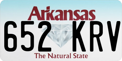 AR license plate 652KRV