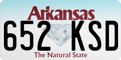AR license plate 652KSD