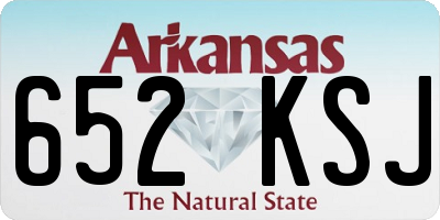 AR license plate 652KSJ