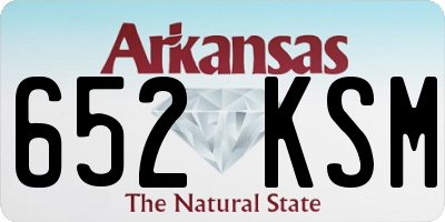 AR license plate 652KSM