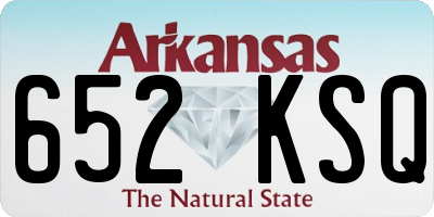 AR license plate 652KSQ