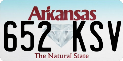 AR license plate 652KSV