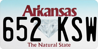 AR license plate 652KSW