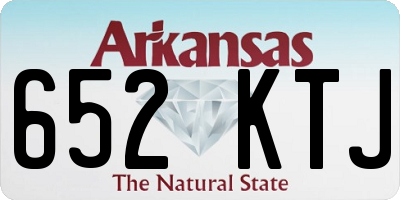 AR license plate 652KTJ