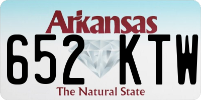 AR license plate 652KTW