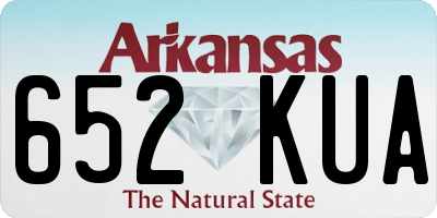 AR license plate 652KUA