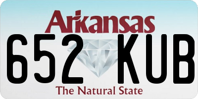 AR license plate 652KUB