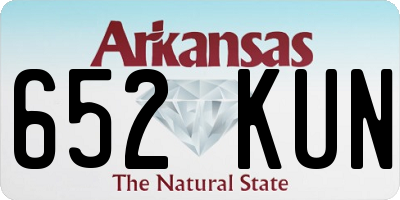 AR license plate 652KUN