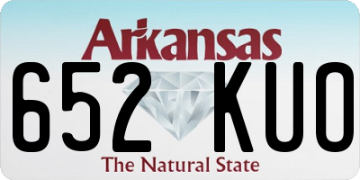 AR license plate 652KUO