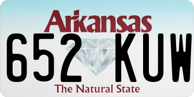 AR license plate 652KUW
