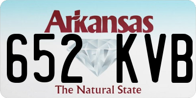 AR license plate 652KVB