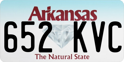 AR license plate 652KVC
