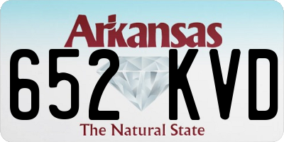 AR license plate 652KVD