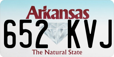 AR license plate 652KVJ