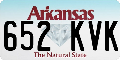 AR license plate 652KVK