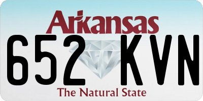 AR license plate 652KVN