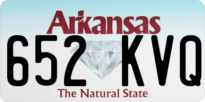 AR license plate 652KVQ