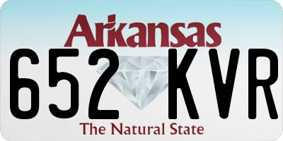 AR license plate 652KVR