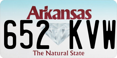 AR license plate 652KVW