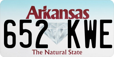AR license plate 652KWE
