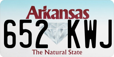 AR license plate 652KWJ