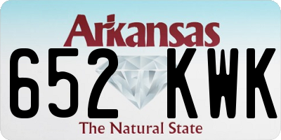 AR license plate 652KWK