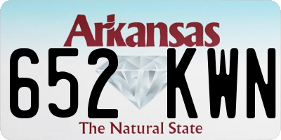 AR license plate 652KWN
