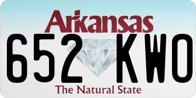 AR license plate 652KWO