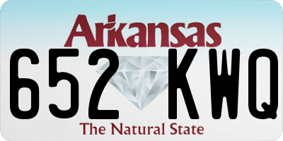 AR license plate 652KWQ
